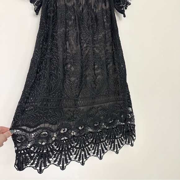 Sky lliana Lace Off-Shoulder Mini Dress in Black - Picture 8 of 11